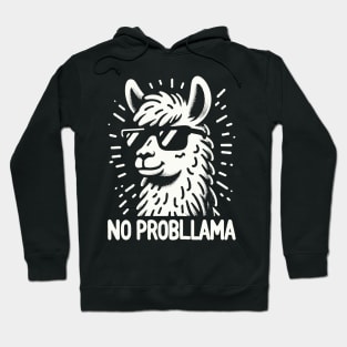 No Probllama Funny Llama Hoodie